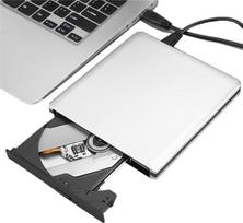 "Tangxi" nešiojamojo kompiuterio išorinis diskų įrašymo įrenginys USB3.0 "Blu-Ray" optinių diskų įrenginys 3D DVD/CD/BD įrašymo įrenginys, skirtas staliniams ir nešiojamiesiems kompiuteriams, prijungiamas ir paleidžiamas (sidabrinės spalvos)