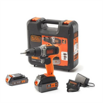 BLACK  and  DECKER | Cordless Drill/Driver with  2.0 Ah/4.0 Ah Battery | BCD003MEM2K-QW | 18 V | 2.0/4.0 Ah | Lithium