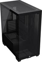 CORSAIR 3500X Mid-Tower ATX kompiuterio korpusas - grūdintas panoraminis stiklas - suderinamas su atvirkštinės jungties pagrindine plokšte - ventiliatorių nėra - juodas