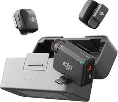 DJI Mic Mini Bluetooth Lavalier mikrofonas (2 siųstuvai + 1 imtuvas + įkrovimo laikiklis), prisegamas mikrofonas, belaidis mikrofonas, 48 valandų naudojimo, belaidis mikrofonas / iPhone / Android, Vlog