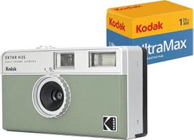 KODAK Ektar H35 pusės formato juostinio fotoaparato rinkinys su "Kodak Ultramax 400/24exp" juostos ritinėliu (šalavijas)