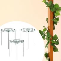 3 vnt. bijūnų narveliai ir atramos, bijūnų atraminis rėmas, augalų atraminiai kuoliukai, atraminiai lankai pomidorams, svyrantiems žiedams, daržovėms Circles