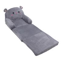 2 viename animacinis vaikiškas sulankstomas sofa-lova iš audinio ir kempinės, vėdinamas animacinis vaikiškas atlenkiamas sofa-lova