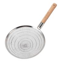 304 Nerūdijančio Plieno Kiaurasamtis Šaukštas Medinė Rankena Tinklelio Kiaurasamtis Maisto Gaminimui Kepimui Skersmuo 30cm / Diameter 30cm / 11.8in