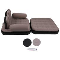 Dvigubos paskirties pripučiama sofa-kėdė Daugiafunkcė sulankstoma pripučiama sofa-lova ir pripučiama kėdė ruda