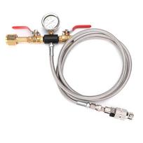Dvigubo vožtuvo jungiklis CO2 užpildymui 1.8m žarna Adapteris su manometru (W21.8?14)