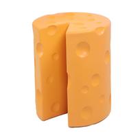 Foot Rest Stool Decorative Cheese Shaped Retro Shoes Changing Stool for Living Room Bedroom