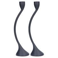 Candle Holder Zinc Alloy High Foot European Style Romantic Simple Retro Black Candlesticks for Bar