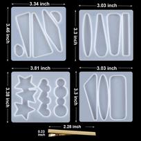 Resin Molds DIY Hair Pin Casting Mold Kits,Jewelry Casting Resin Molds,Metal Hair Clips Making for Pendants Craft black