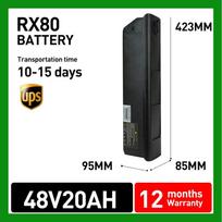 BURCHDA-RX80 48V 20Ah 1500W Li-ion Baterija Įkraunama Baterijų Elementų Pakuotė Elektriniams Dviračiams Ličio Li-ion Baterijos Įkrovimas