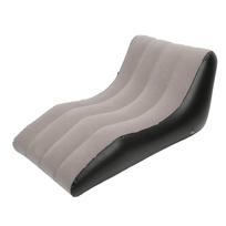 Pripučiama sofa-kėdė PVC flokuota pripučiama kėdė pripučiama sofa svetainėms, stovyklavimo kelionėms ruda