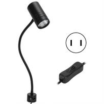12W LED darbo šviesa Lanksti gooseneck siuvimo mašinos lempa Magnetinis pagrindas Staklių lempa ES kištukas