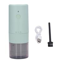 Electric Coffee Grinder Home Travel Portable USB Rechargeable Wireless Mini Electric Automatic Cone žalia
