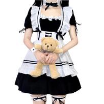 Didelio dydžio Lolitos mielas tarnaitės kostiumas Lolitos kostiumas suknelė anime kostiumas XXXXL juoda