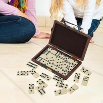 Dvigubi šešetai domino žaidimas domino lenta profesionalus nešiojamas smagus skaičiai stalas klasikinis