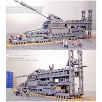 KAZI 10005 Vokiškas Gustav Heavy Dora Statybinės kaladėlės Karinis Geležinkelio Ginklų Modelis Tankas Plytos Žaislinės Dovanos Vaikams 3846Vnt.