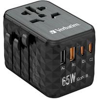 Verbatim - GaN III Universal Travel Adapter UTA-05 PD65W QC 4+