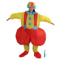 Suaugusiųjų pripučiamas didelio užpakalio klouno kostiumas Atsparus vandeniui Pripučiami klouno cosplay drabužiai 150?190 cm