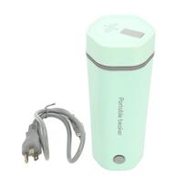 Kelioninis elektrinis virdulys nerūdijančio plieno 350 ml nešiojama šildymo puodelis mažas vandens katilas kelionei L