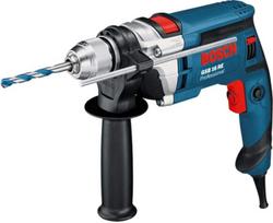 "Bosch" profesionalus GSB 16 RE smūginis gręžtuvas, be rakto, 13 mm griebtuvas, 210 mm gylio ribotuvas, papildoma rankena + dėklas (750 W), 060114E500