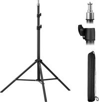 "K&F Concept" fotografijos šviesos stovas, 230 cm metalinis šviesos stovas studijinei fotografijai, reflektoriui, blykstei ir vaizdo įrašui, reguliuojamas apšvietimo trikojis, aukštas su trikojo krepšiu ir 1/4 colio varžtu