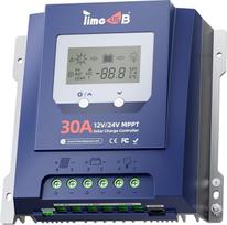 "Timeusb" 12/24V 30A MPPT saulės energijos įkrovos valdiklis, maksimalus PV įėjimas 50 V, automatinis aptikimas, 99 % efektyvus sekimo rodiklis, įkrovos valdiklis su LCD ekranu, skirtas ličio ir švino rūgšties akumuliatoriams