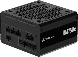 CORSAIR RM750e (2025) modulinis mažo triukšmo ATX maitinimo šaltinis su 12V-2x6 laidu - suderinamas su ATX 3.1 ir PCIe 5.1, "Cybenetics Gold" efektyvumas, 105°C kondensatoriai, modernus budėjimo režimas - juodas