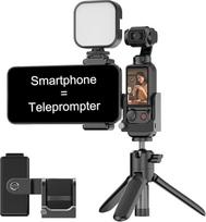 HAFOKO Osmo Pocket 3 telefono laikiklis su 1/4 sriegio skyle ir šalto bato prailginimo rėmeliu lengvam mikrofonui, suderinamas su DJI OSMO Pocket 3 priedais