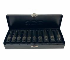 1/2" gilių smūginių galvučių rinkinys 10el. (šešiakampiai) (10-24 mm)