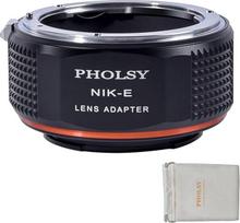 PHOLSY suderinamas su Nikon F ir Sony E objektyvų adapteriu, skirtu Nikkor AI/F/AIS/AF/AF-I/AF-S objektyvams ir Sony E fotoaparato korpusui a7 a6000 a6300 a6500 a5000 a5100 NEX 7/6/5, 5N 3N a9ii a7S iii