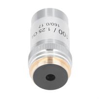 Achromatinis objektyvas Žalvarinis chromuotas 100X Didelio galingumo mikroskopo objektyvas Sąsaja 20,2 mm