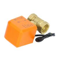 DN25 2 krypčių 2 laidų elektrinis rutulinis vožtuvas, paprastai uždarytas žalvarinis universalus rutulinis vožtuvas DC12?24V