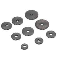9 vnt. metalinių krumpliaračių rinkinys mini tekinimo staklių pjovimo staklių krumpliaračiai 2xT60 2xT50 1xT45 2xT40 1xT35 1xT30