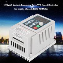 220 VAC kintamo dažnio pavaros VFD greičio reguliatorius vienfaziam 0,45 kW kintamosios srovės varikliui