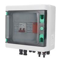 PV Sujungimo Dėžutė 2 Gijų Vandeniui Atspari Saulės Sujungimo Dėžutė su 15A Saugikliu 32A Automatiniu Saugikliu DC500V