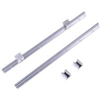 2 vnt. SBR12 600mm 12MM linijinio guolio kreipiančioji bėgelis stumdomasis blokas   4 vnt. SBR12UU blokai