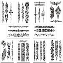 10 lapų nespalvoti genties tatuiruotės lipdukai rankai, kūnui, laikini netikri vandeniui atsparūs tatuiruotės lipdukai, „pasidaryk pats“ kūrybinės dovanos