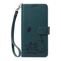 Atverčiamas piniginės dėklas, skirtas Samsung Galaxy A20 A21s A22 4G A23 PU odos dangtelis, A24 A25 A30 A31 A32 A35 A34 5G Core telefono dėklas Samsung Galaxy A32 4G Dual SIM tamsiai mėlyna spalva