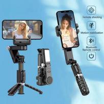 Naujas 360° sukimosi sekimo filmavimo režimas kardaninis stabilizatorius asmenukių lazda trikojis kardaninis skirtas iPhone telefonui išmaniajam telefonui tiesioginei fotografijai juoda