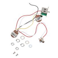 Elektrinės gitaros metalinis laidų rinkinys, iš anksto surinktas, 3 padėčių jungiklis, potenciometrų komplektas balta