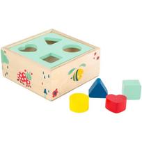 Small foot Shape-Fitting Cube Forest rūšiavimo žaidimas – veiklos rinkinys iš medienos 12 m+ 5 vnt.