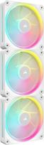 "CORSAIR iCUE LINK LX120 RGB 120 mm PWM ventiliatorių triguba pakuotė - dvigubos šviesos kilpos - su "iCUE LINK" sistemos koncentratoriumi - "CORSAIR AirGuide" technologija - balta