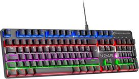 EMPIRE GAMING - K245 Laidinė mechaninė žaidimų klaviatūra Switch MX Red (DE- QWERTZ) - C tipo - skirta PC/PS4/PS5/Xbox - RGB 24 efektai - 105 klavišai - N-Key Rollover (NKRO)