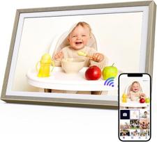 Skaitmeninis nuotraukų rėmelis 32GB 10,1 colio "WiFi" jutiklinis ekranas Skaitmeninis nuotraukų rėmelis HD 1280 x 800 IPS, automatinis pasukimas, dalijimasis nuotraukomis bet kada ir bet kur naudojant "Frameo"/"Uhale" programėlę, dykumos aukso spalvos