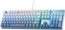 "Redragon K556 SE RGB apšviesta laidinė mechaninė žaidimų klaviatūra, 104 klavišų pagrindas, 3,5 mm garsą sugeriančios putos, "Hot Swap" tylus raudonas jungiklis, mėlynas gradientas