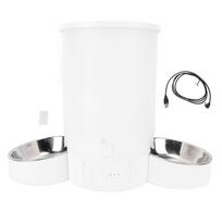 Automatinės kačių šėryklos dviem katėms 3L Kiekio nustatymas Laikmatis 2.4G WiFi Išmanusis augintinio maisto dozatorius juoda