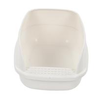 Cat Litter Box Semi Enclosed Large Capacity Prevent Sand Leakage Pet Kitten Toilet with Shovel Milk