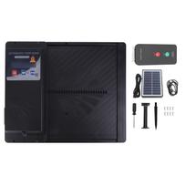 Saulės energija maitinamos automatinės vištidės durys USB Horizontaliai atidaromos 3 viename Automatinės vištidės durys juoda