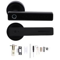 Fingerprint Keypad Door Handle Lock Keyless Entry Door Handle Digital Lock for Bedroom Home Hotel