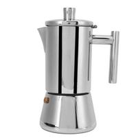 Kavos virimo puodas iš nerūdijančio plieno, kavos poliruoto viryklės virdulys, virtuvės įrankis indukcinei viryklei 200ml for 4 Cups